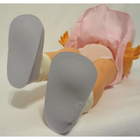 Vintage TM Toys Stella Doll Plastic Cute Cherry Blonde Big Eyes Pink Dress 17in - Picture 7 of 14